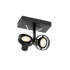 QAZQA Moderne Spot schwarz 2-Licht - Master 50