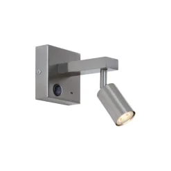 QAZQA Moderne Stahl Wandleuchte mit USB-C Neigbar - Rex