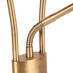 QAZQA Moderne Stehleuchte Bronze inkl. LED und Dimmer - Lexus