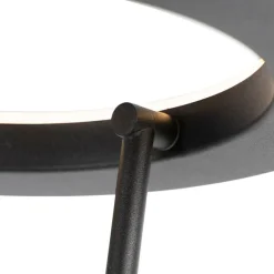 QAZQA Moderne Stehleuchte schwarz inkl. LED mit Lesearm - Divine