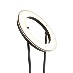 QAZQA Moderne Stehleuchte schwarz inkl. LED mit Lesearm - Divine