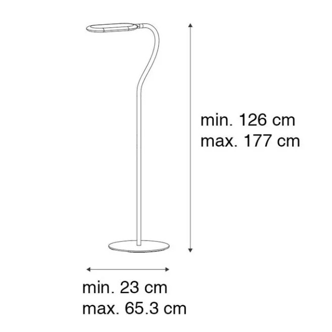 Paul Neuhaus Moderne Stehleuchte schwarz dimmbar inkl. LED - Kiril