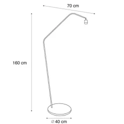 Anne Light & Home Moderne Stehleuchte Schwarz Dimmbar - Anne ZigZag