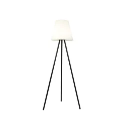 QAZQA Moderne Stehleuchte schwarz IP44 inkl. LED auf Solar - Virginia