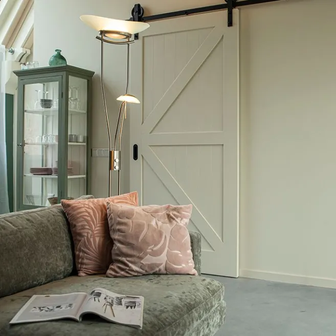 QAZQA Moderne Stehleuchte Stahl inkl. LED und Dimmer - Lexus