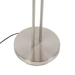 QAZQA Moderne Stehleuchte Stahl inkl. LED und Dimmer - Lexus