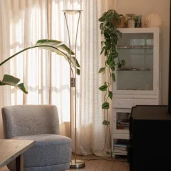 QAZQA Moderne Stehleuchte Stahl inkl. LED mit Lesearm - Ibiza