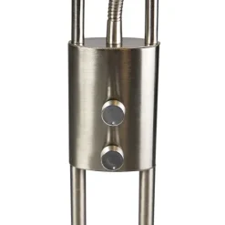 QAZQA Moderne Stehleuchte Stahl inkl. LED mit Lesearm - Ibiza