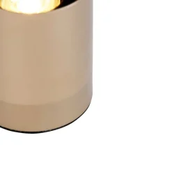 Trio Leuchten Moderne tafellamp taupe met goud - Stream