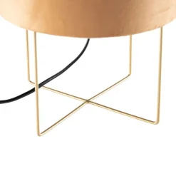 Honsel Moderne Tischlampe gelb mit Gold - Rosalina