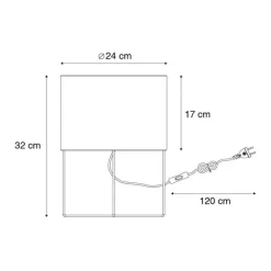 Honsel Moderne Tischlampe gelb mit Gold - Rosalina