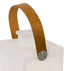 QAZQA Moderne Tischlampe mit weißem Flammeneffekt, wiederaufladbar, IP44 – Stard