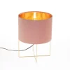 Honsel Moderne Tischlampe rosa mit Gold - Rosalina