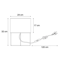 Honsel Moderne Tischlampe rosa mit Gold - Rosalina