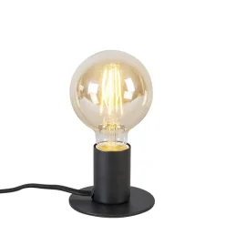 QAZQA Moderne Tischlampe schwarz - Facil