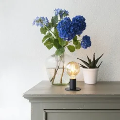 QAZQA Moderne Tischlampe schwarz - Facil