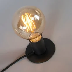 QAZQA Moderne Tischlampe schwarz - Facil