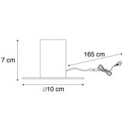QAZQA Moderne Tischlampe schwarz - Facil