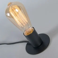QAZQA Moderne Tischlampe schwarz - Facil
