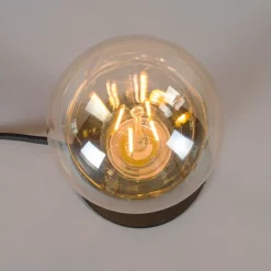 QAZQA Moderne Tischlampe schwarz - Facil