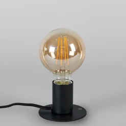 QAZQA Moderne Tischlampe schwarz - Facil