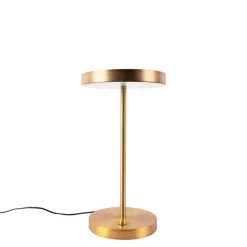 QAZQA Moderne Tischleuchte bronze inkl. LED - Disco