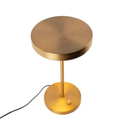 QAZQA Moderne Tischleuchte bronze inkl. LED - Disco