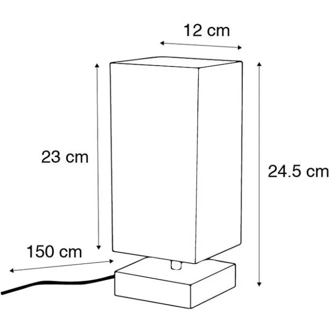 QAZQA Moderne Tischleuchte grau mit Stahl - Milo