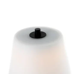 Honsel Moderne Tischleuchte schwarz mit Opalglas inkl. LED 3-stufig dimmbar - Jent