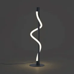 QAZQA Moderne Tischleuchte schwarz inkl. LED 3-Stufen-Dimmbar - Twirl