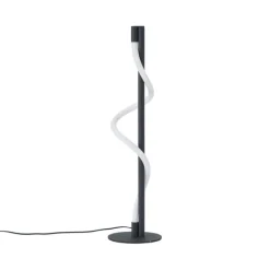 QAZQA Moderne Tischleuchte schwarz inkl. LED 3-Stufen-Dimmbar - Twirl