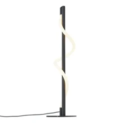 QAZQA Moderne Tischleuchte schwarz inkl. LED 3-Stufen-Dimmbar - Twirl