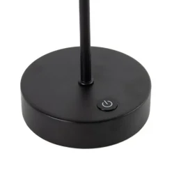 Honsel Moderne Tischleuchte schwarz mit Opalglas inkl. LED 3-Stufen-dimmbar - Djent