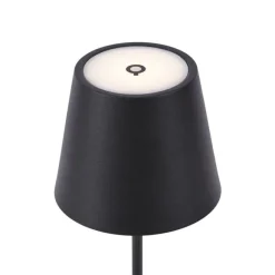 QAZQA Moderne Tischleuchte Schwarz 37cm inkl. LED Dimmbar IP54 Wiederaufladbar - Topi