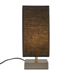 QAZQA Moderne Tischleuchte schwarz mit Stahl - Milo