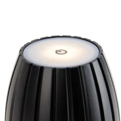 Light Trend Moderne Tischleuchte schwarz 3-stufig dimmbar wiederaufladbar - Dolce