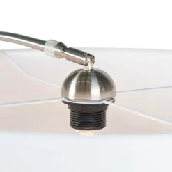 QAZQA Moderne Wandbogenlampe Stahl mit weißem Schirm 50/50/25 verstellbar