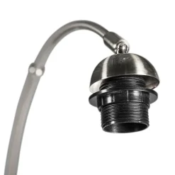 QAZQA Moderne Wandbogenlampe Stahl mit weißem Schirm 50/50/25 verstellbar