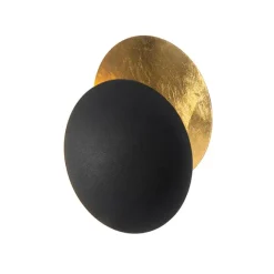 QAZQA Moderne Wandlampe schwarz mit Gold - Sunrise