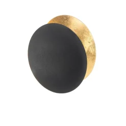 QAZQA Moderne Wandlampe schwarz mit Gold - Sunrise