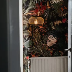 QAZQA Moderne Wandlampe schwarz mit Gold - Lucas