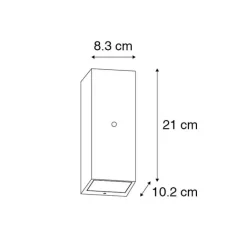 QAZQA Moderne Wandleuchte anthrazit IP44 mit Bewegungsmelder - Baleno II