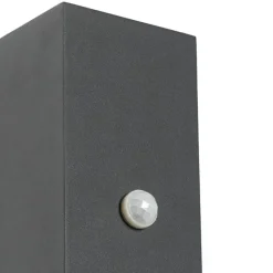 QAZQA Moderne Wandleuchte anthrazit IP44 mit Bewegungsmelder - Baleno II