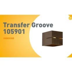 QAZQA Moderne Wandleuchte aus dunkler Bronze – Transfer Groove