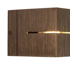 QAZQA Moderne Wandleuchte aus dunkler Bronze – Transfer Groove