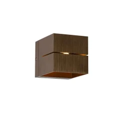 QAZQA Moderne Wandleuchte aus dunkler Bronze – Transfer Groove