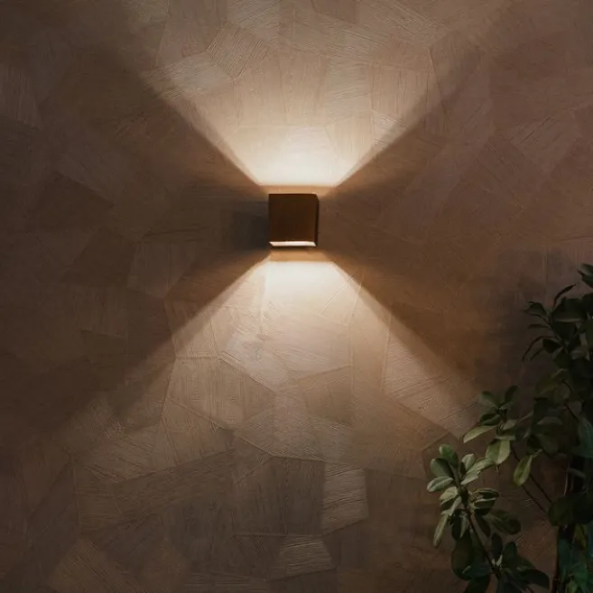 QAZQA Moderne Wandleuchte aus dunkler Bronze – Transfer