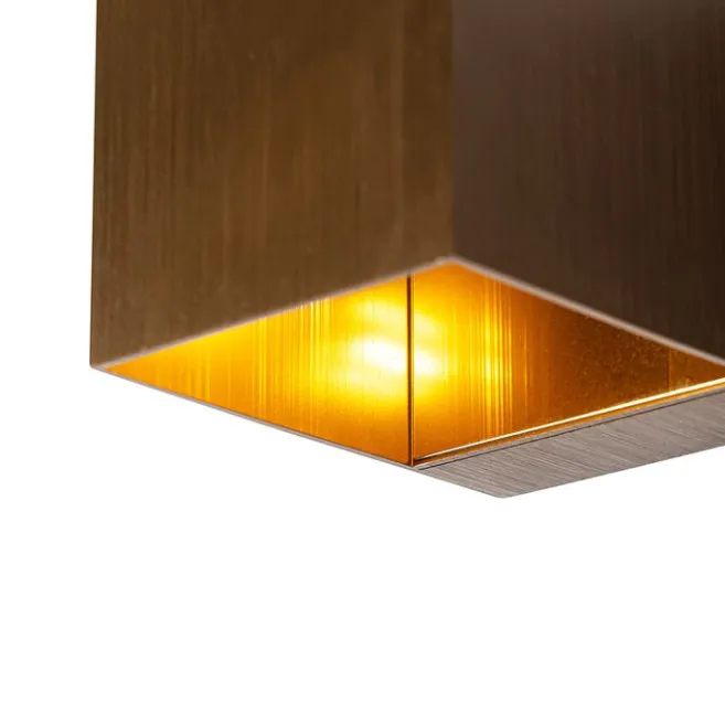 QAZQA Moderne Wandleuchte aus dunkler Bronze – Transfer