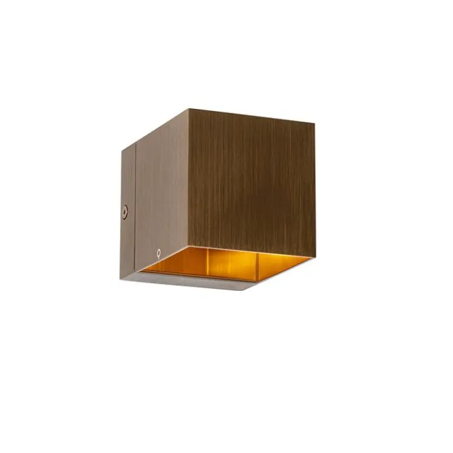 QAZQA Moderne Wandleuchte aus dunkler Bronze – Transfer