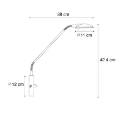QAZQA Moderne Wandleuchte aus Stahl inkl. LED - Eva